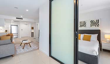 1 Bedroom + Study - study area